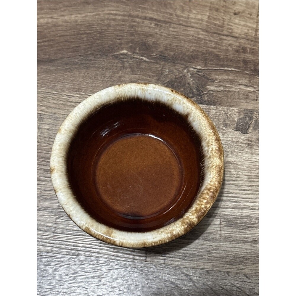 Hull Brown Drip Glaze Pottery Oven Proof U.S.A. 5” Soup Cereal Dessert Bowl